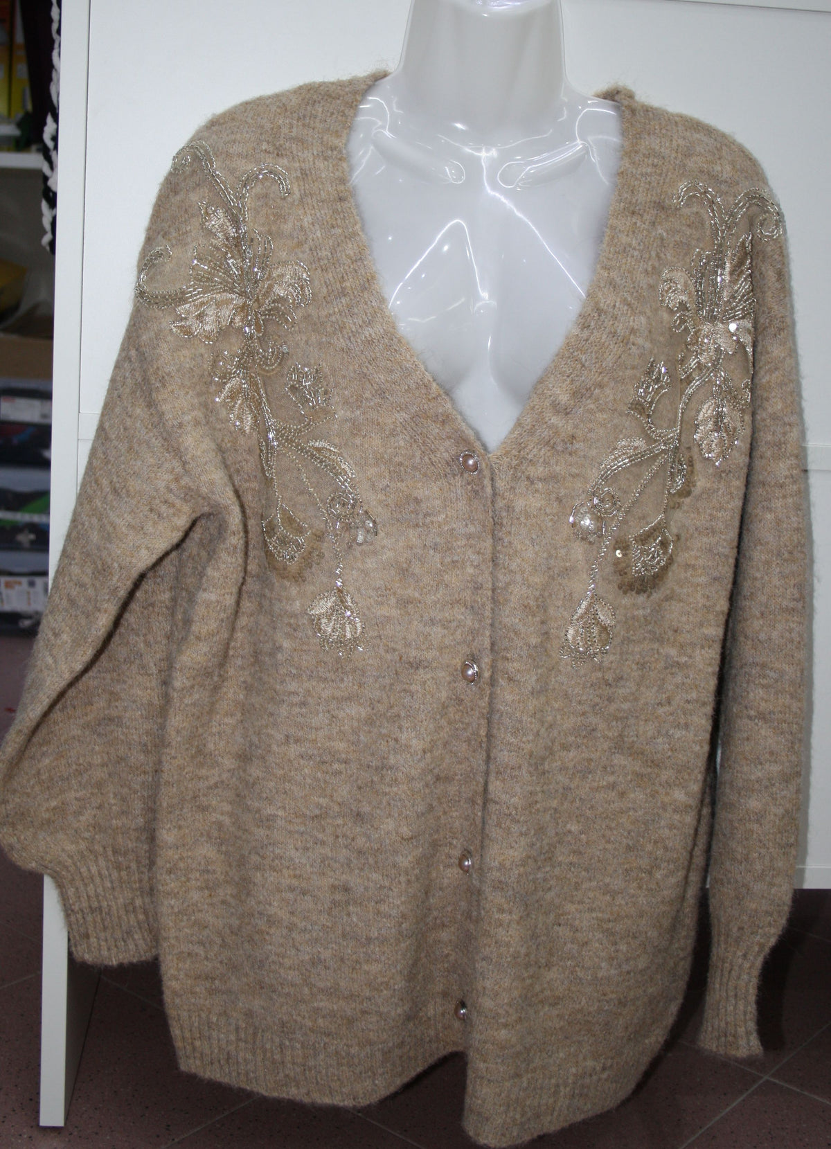 LA BOUTIQUE MAXI CARDIGAN PAILLETTES