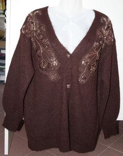 LA BOUTIQUE MAXI CARDIGAN PAILLETTES