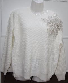 LA BOUTIQUE MAGLIA FIORE SPALLA
