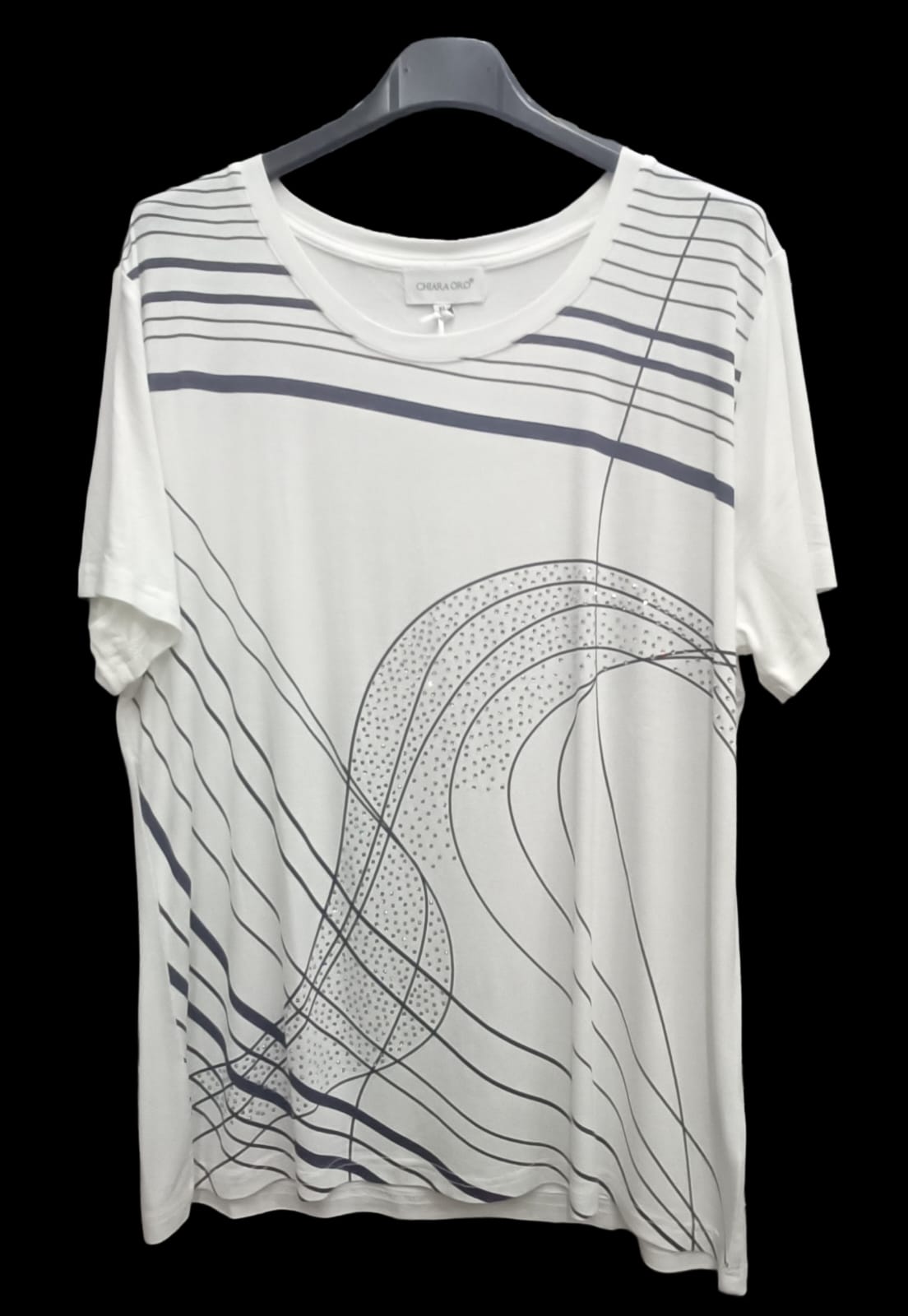 CHIARA ORO T-SHRT FANTASIE ECRU'