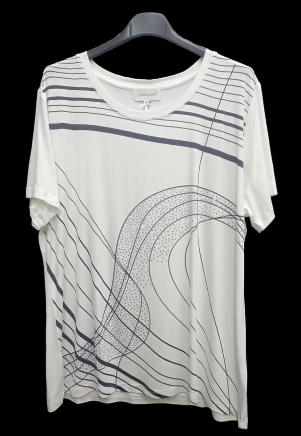 CHIARA ORO T-SHRT FANTASIE ECRU'