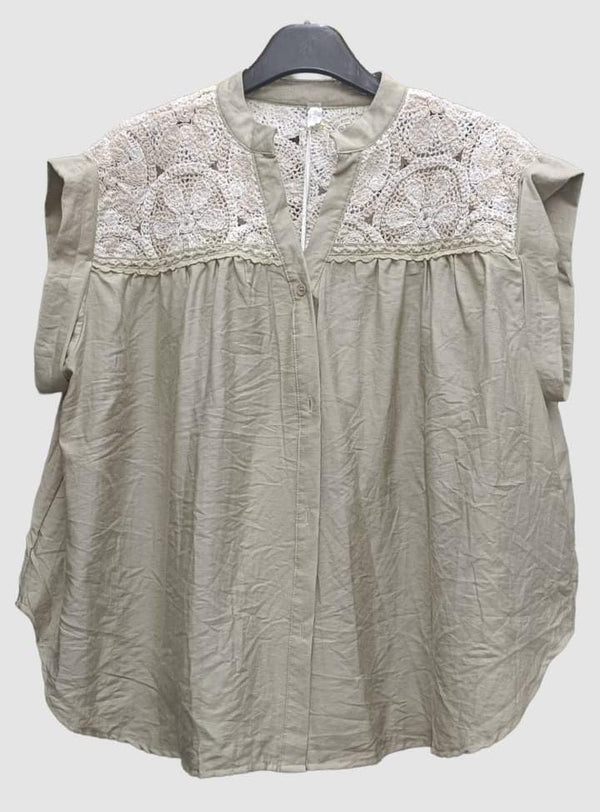 LA BOUTIQUE CAMICIA T.UNITA CON PIZZO