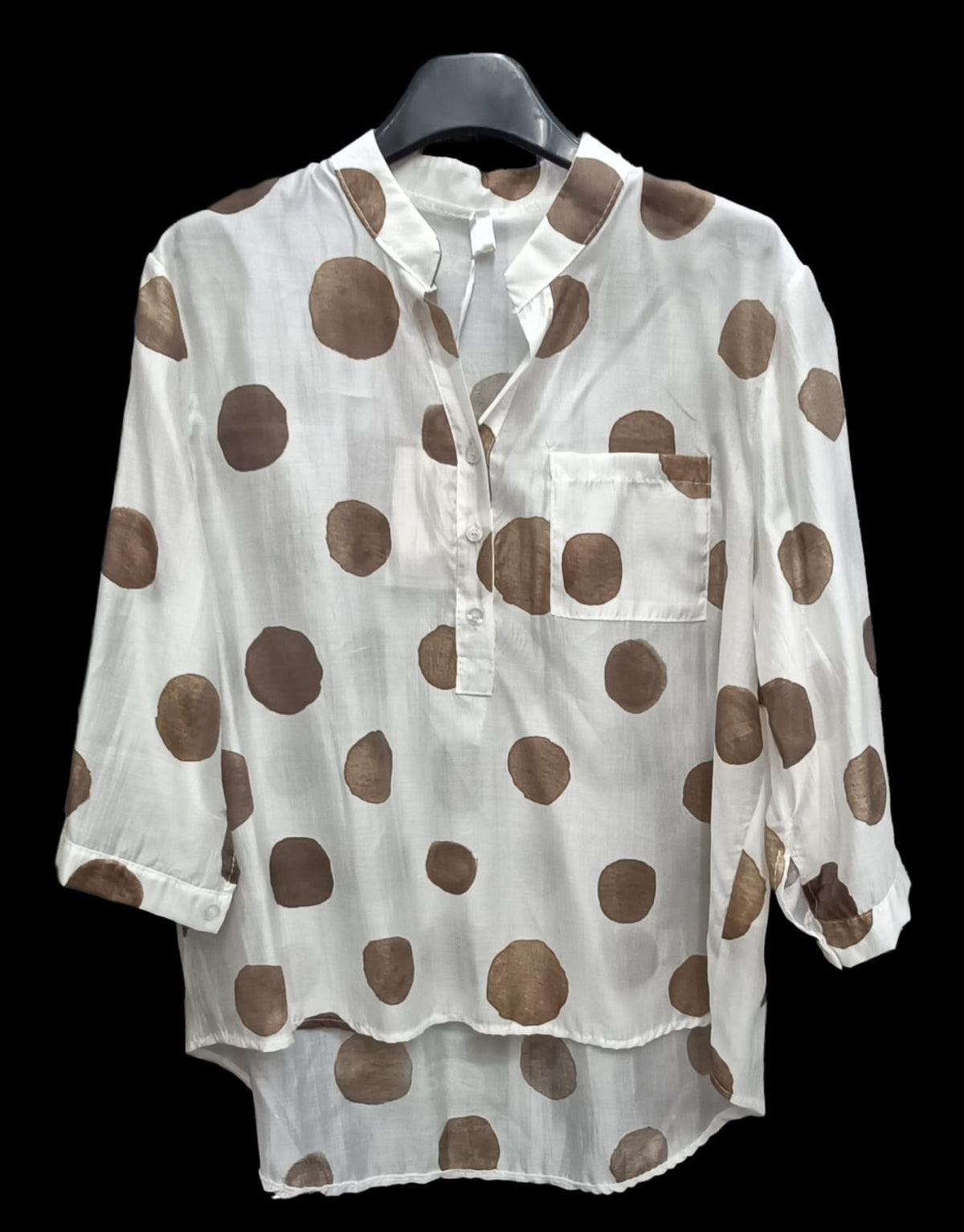 LA BOUTIQUE MAGLIA POIS CON BOTTONI