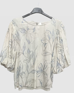 LA BOUTIQUE MAGLIA RICAMATA CON MANICHE A PALLONCINO