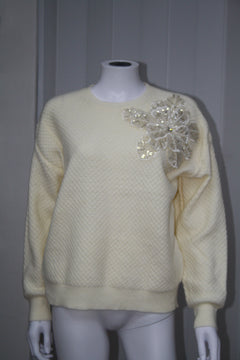 LA BOUTIQUE MAGLIA FIORE SPALLA