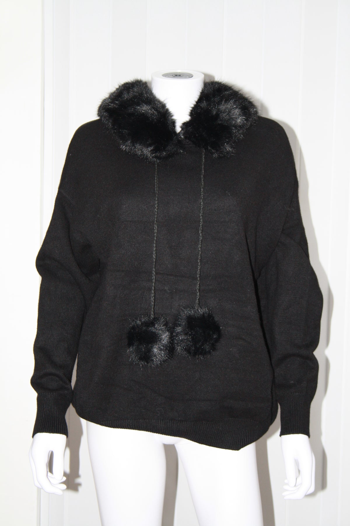LA BOUTIQUE MAGLIA CAPPUCCIO PELLICCIA