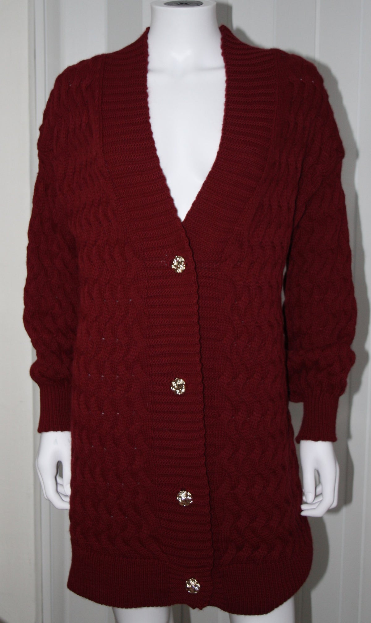 LA BOUTIQUE MAXI CARDIGAN TINTA UNITA