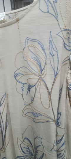 LA BOUTIQUE MAGLIA RICAMATA CON MANICHE A PALLONCINO