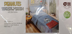 COMPLETO LENZUOLA SNOOPY