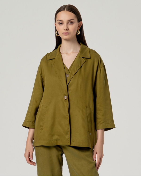 SURKANA GIACCA OVERSIZE IN LINO