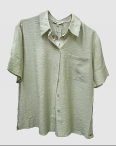 SURKANA CAMICIA MANICHE CORTE CON TASCHINO IN VISCOSA