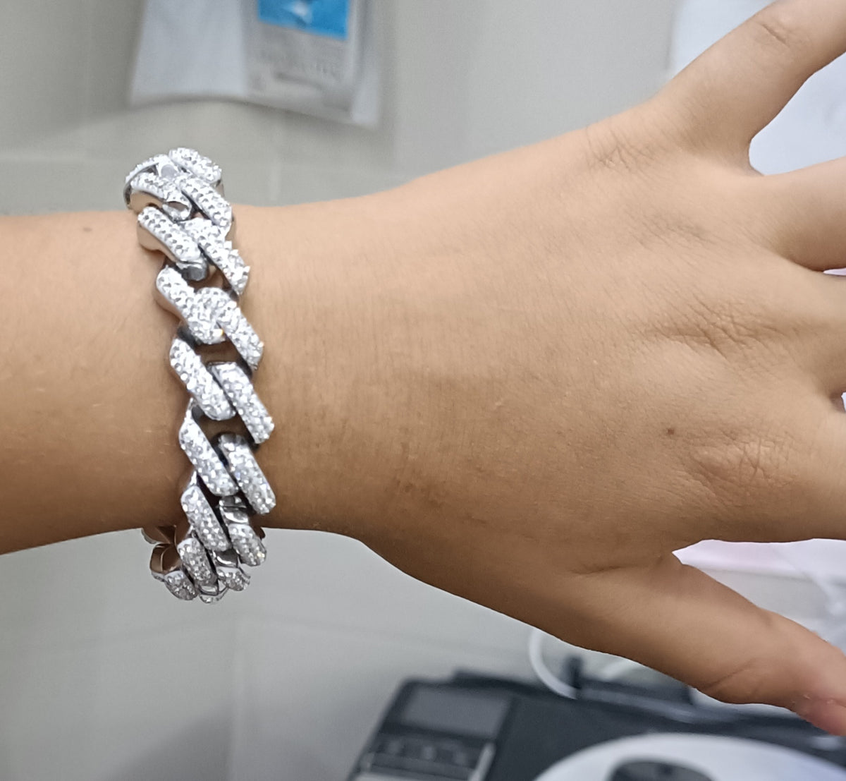 Bracciale con zirconi argento